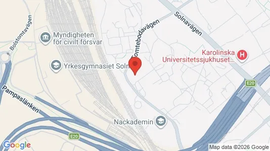 Kontorslokaler att hyra i Solna - kort over placeringen