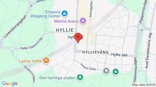 Kontorslokaler att hyra i Hyllie - kort over placeringen