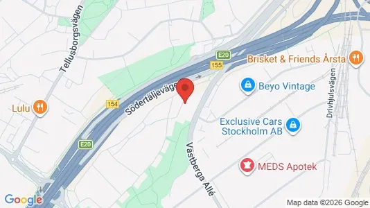 Lagerlokaler att hyra i Söderort - kort over placeringen