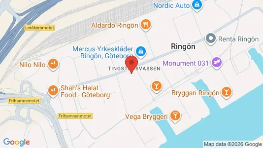 Industrilokaler att hyra i Lundby - kort over placeringen