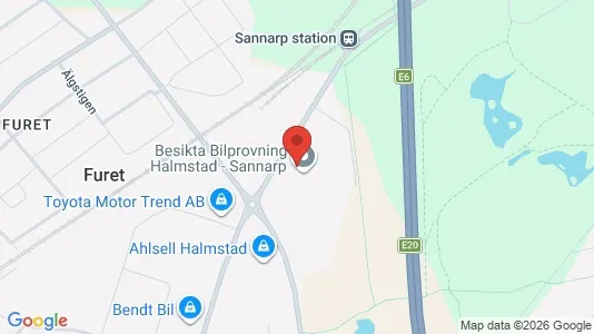 Industrilokaler att hyra i Halmstad - kort over placeringen