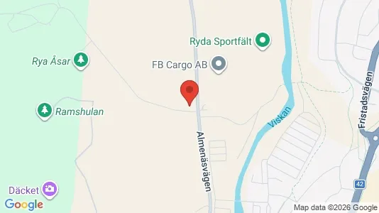 Lagerlokaler att hyra i Borås - kort over placeringen