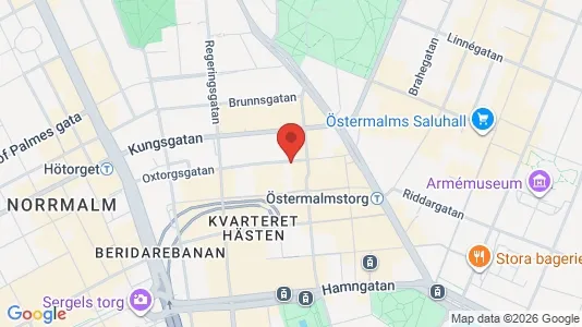 Kontorslokaler att hyra i Stockholm Innerstad - kort over placeringen