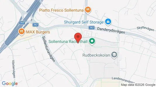 Industrilokaler att hyra i Sollentuna - kort over placeringen