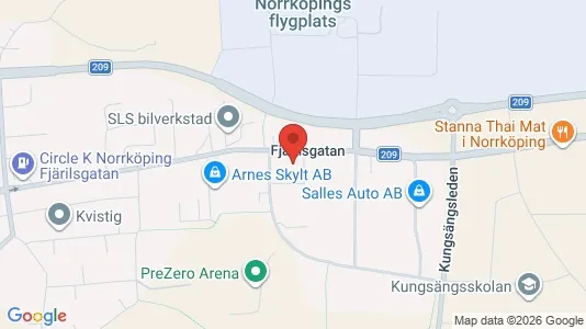 Kontorslokaler att hyra i Norrköping - kort over placeringen