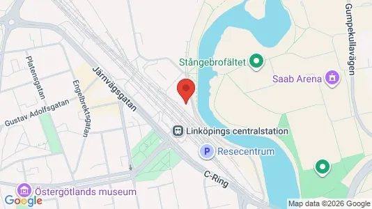 Kontorslokaler att hyra i Linköping - kort over placeringen