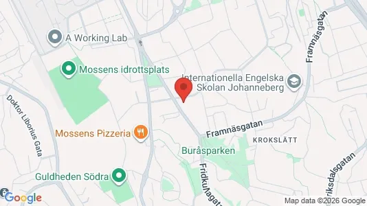 Kontorslokaler att hyra i Johanneberg - kort over placeringen