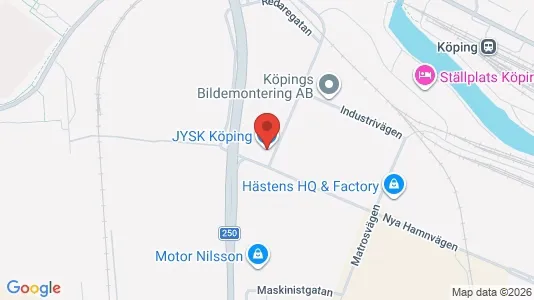 Industrilokaler att hyra i Köping - kort over placeringen