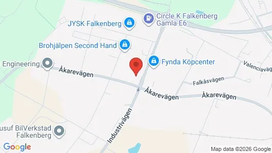 Kontorslokaler att hyra i Falkenberg - kort over placeringen