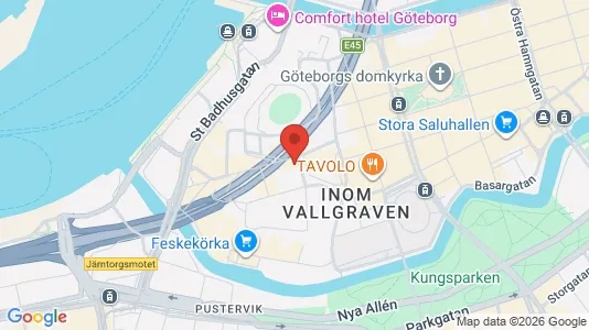 Kontorslokaler att hyra i Göteborg Centrum - kort over placeringen