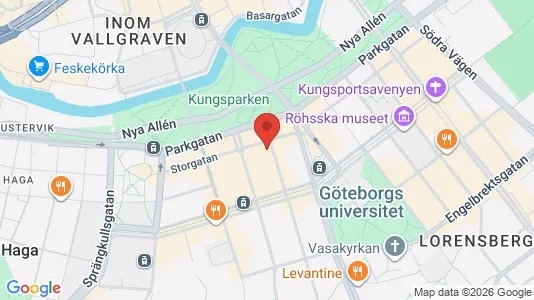 Kontorslokaler att hyra i Göteborg Centrum - kort over placeringen
