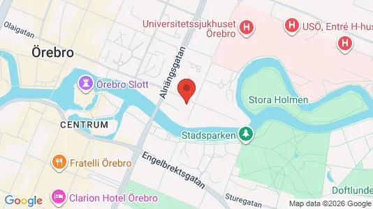 Kontorslokaler att hyra i Örebro - kort over placeringen