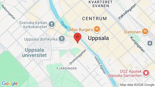 Kontorslokaler att hyra i Uppsala - kort over placeringen