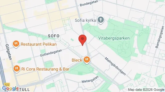 Kontorslokaler att hyra i Södermalm - kort over placeringen