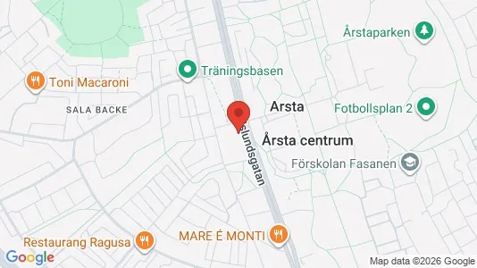 Affärslokaler att hyra i Uppsala - kort over placeringen