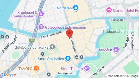 Kontorslokaler att hyra i Göteborg Centrum - kort over placeringen