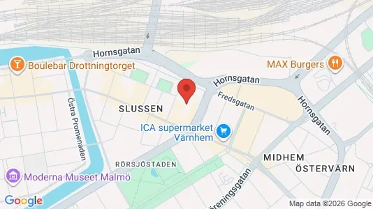 Kontorslokaler att hyra i Malmö Centrum - kort over placeringen