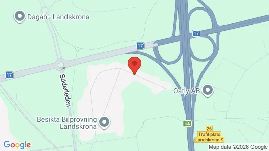 Affärslokaler att hyra i Landskrona - kort over placeringen