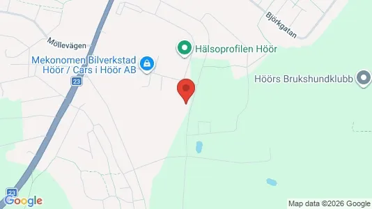 Industrilokaler att hyra i Höör - kort over placeringen