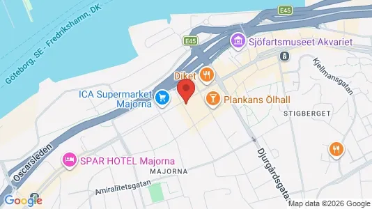 Kontorslokaler att hyra i Majorna-Linné - kort over placeringen