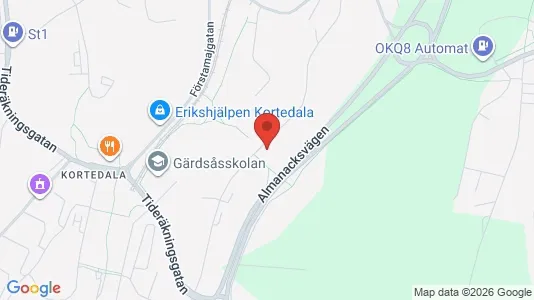 Kontorslokaler att hyra i Göteborg Östra - kort over placeringen
