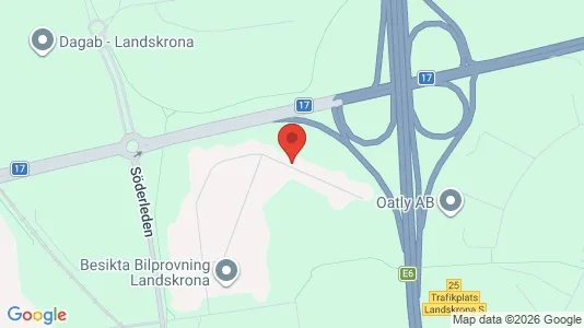 Affärslokaler att hyra i Landskrona - kort over placeringen
