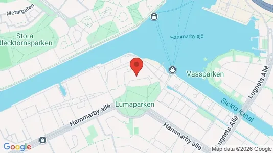 Kontorslokaler att hyra i Hammarbyhamnen - kort over placeringen