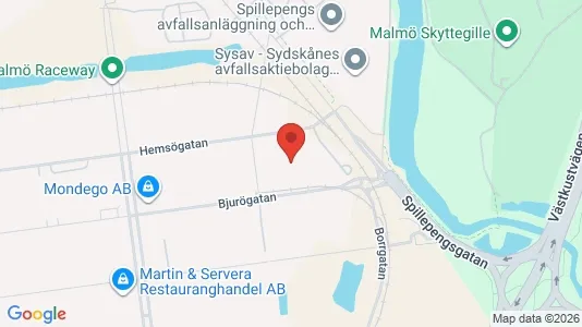 Kontorslokaler att hyra i Malmö Centrum - kort over placeringen