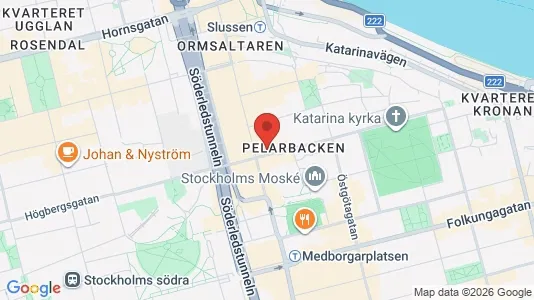 Kontorslokaler att hyra i Södermalm - kort over placeringen
