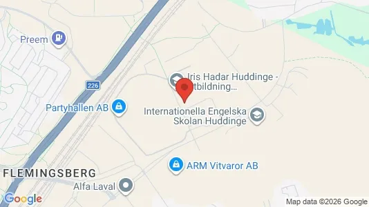 Kontorslokaler att hyra i Huddinge - kort over placeringen