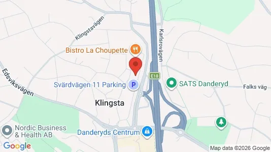 Kontorslokaler att hyra i Danderyd - kort over placeringen