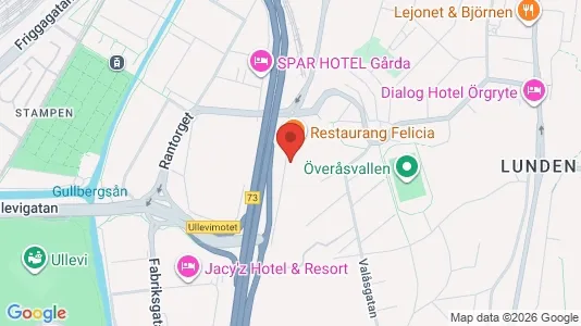 Kontorslokaler att hyra i Örgryte-Härlanda - kort over placeringen