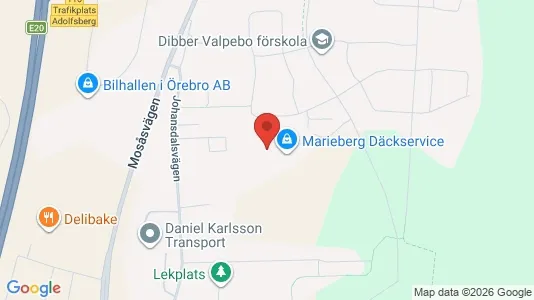 Industrilokaler att hyra i Örebro - kort over placeringen