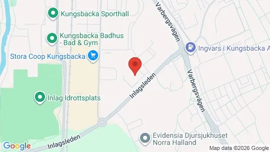 Lagerlokaler att hyra i Kungsbacka - kort over placeringen