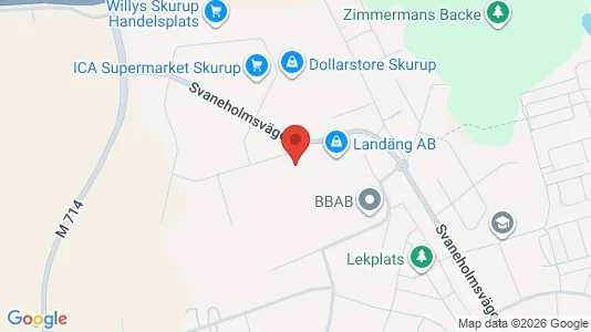 Industrilokaler att hyra i Skurup - kort over placeringen