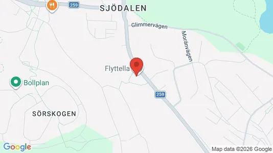 Industrilokaler att hyra i Huddinge - kort over placeringen