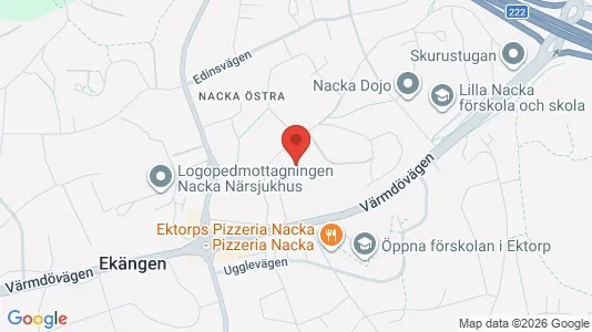 Kontorslokaler att hyra i Nacka - kort over placeringen