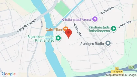 Kontorslokaler att hyra i Kristianstad - kort over placeringen