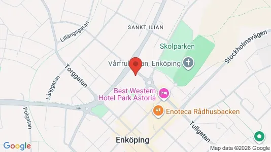 Affärslokaler att hyra i Enköping - kort over placeringen