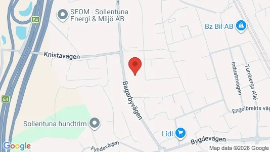 Kontorslokaler att hyra i Sollentuna - kort over placeringen