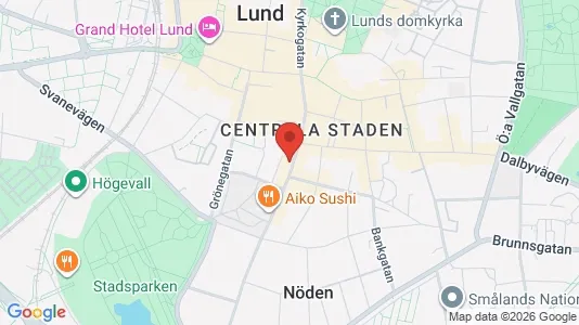 Kontorslokaler att hyra i Lund - kort over placeringen