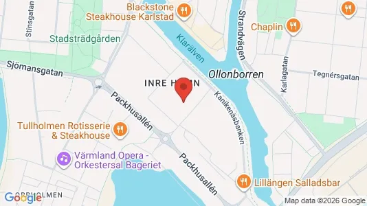 Kontorslokaler att hyra i Karlstad - kort over placeringen