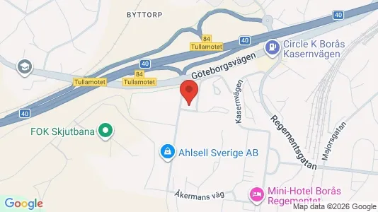 Kontorslokaler att hyra i Borås - kort over placeringen
