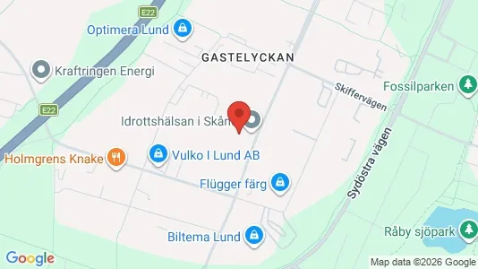 Kontorslokaler att hyra i Lund - kort over placeringen