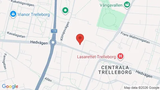 Kontorslokaler att hyra i Trelleborg - kort over placeringen