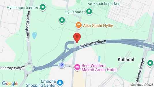 Kontorslokaler att hyra i Hyllie - kort over placeringen