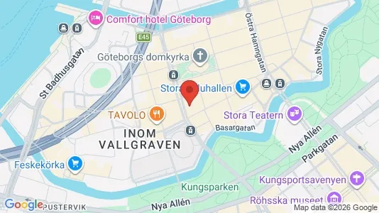 Kontorslokaler att hyra i Göteborg Centrum - kort over placeringen