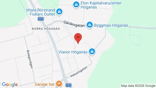 Kontorslokaler att hyra i Höganäs - kort over placeringen