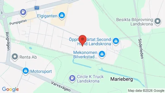 Kontorslokaler att hyra i Landskrona - kort over placeringen