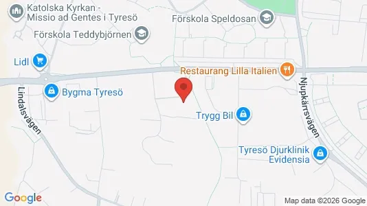 Kontorslokaler att hyra i Tyresö - kort over placeringen